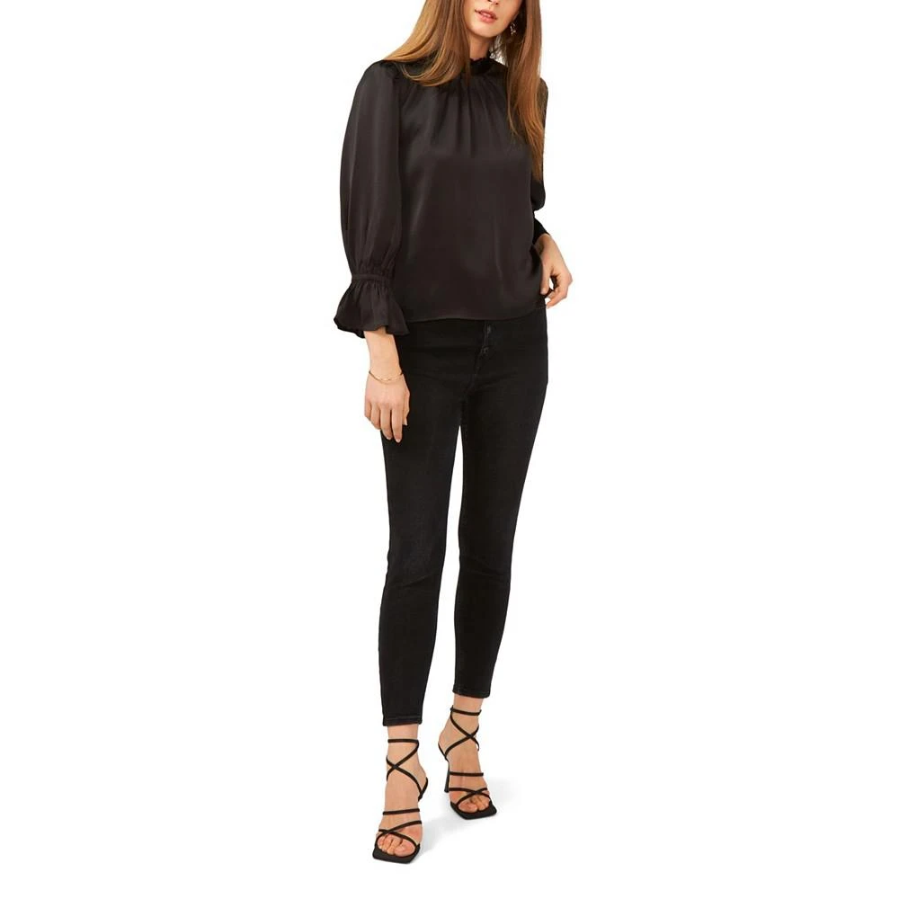商品1. State|Long Sleeve Ruffle Mock neck Top,价格¥587,第4张图片详细描述