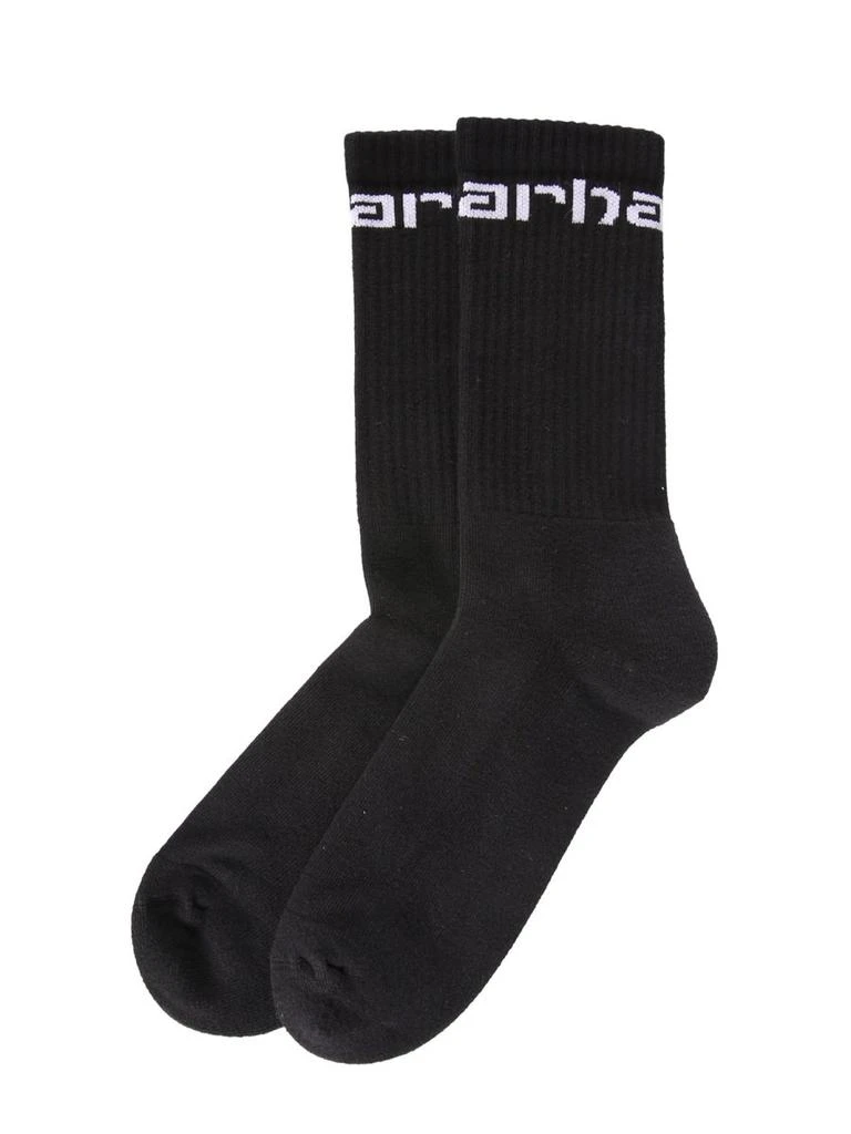 商品Carhartt WIP|Carhartt WIP Logo Intarsia Ribbed Socks,价格¥88,第2张图片详细描述