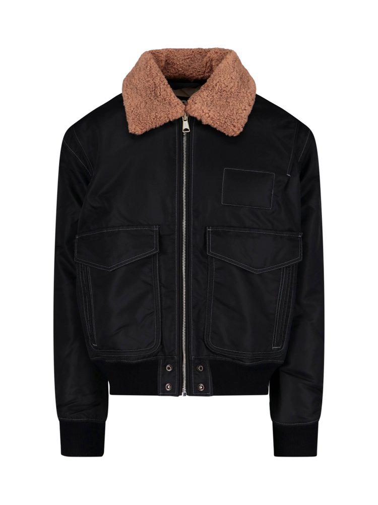 Diesel Faux-Shearling Zipped Bomber Jacket商品第1张图片规格展示