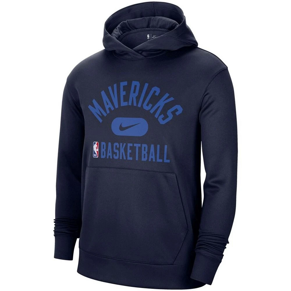 商品NIKE|Men's Navy Dallas Mavericks 2021-2022 Spotlight On Court Performance Practice Pullover Hoodie,价格¥528,第2张图片详细描述