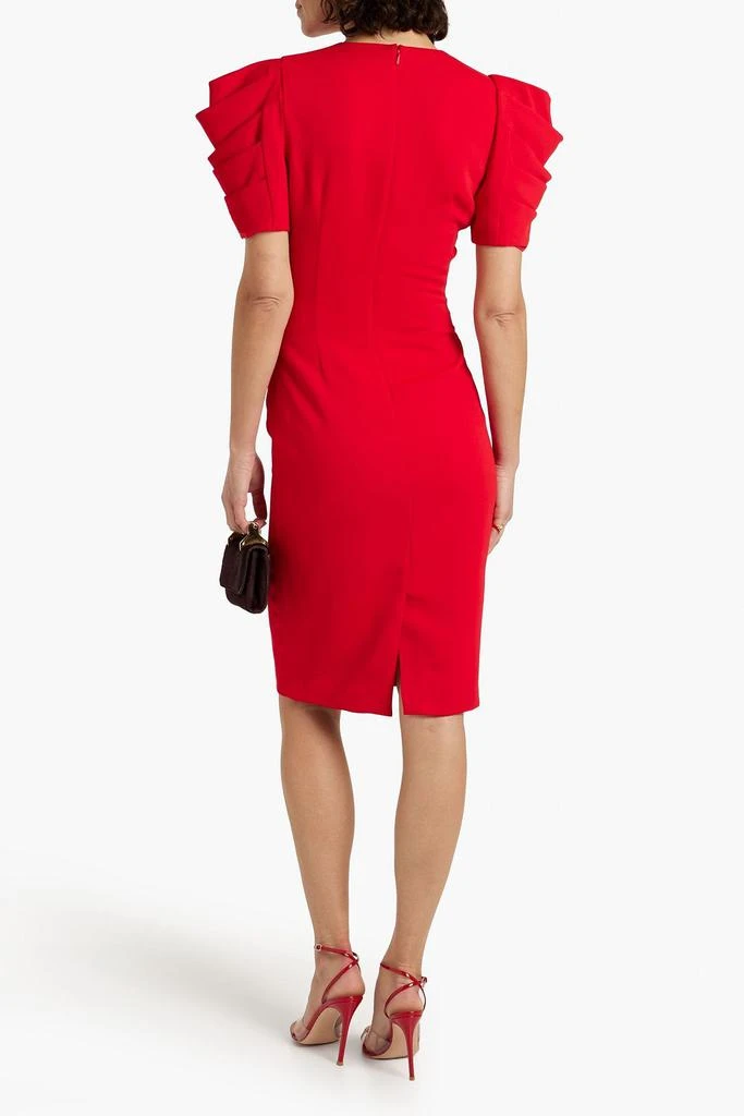 商品Badgley Mischka|Pleated crepe dress,价格¥1816,第3张图片详细描述