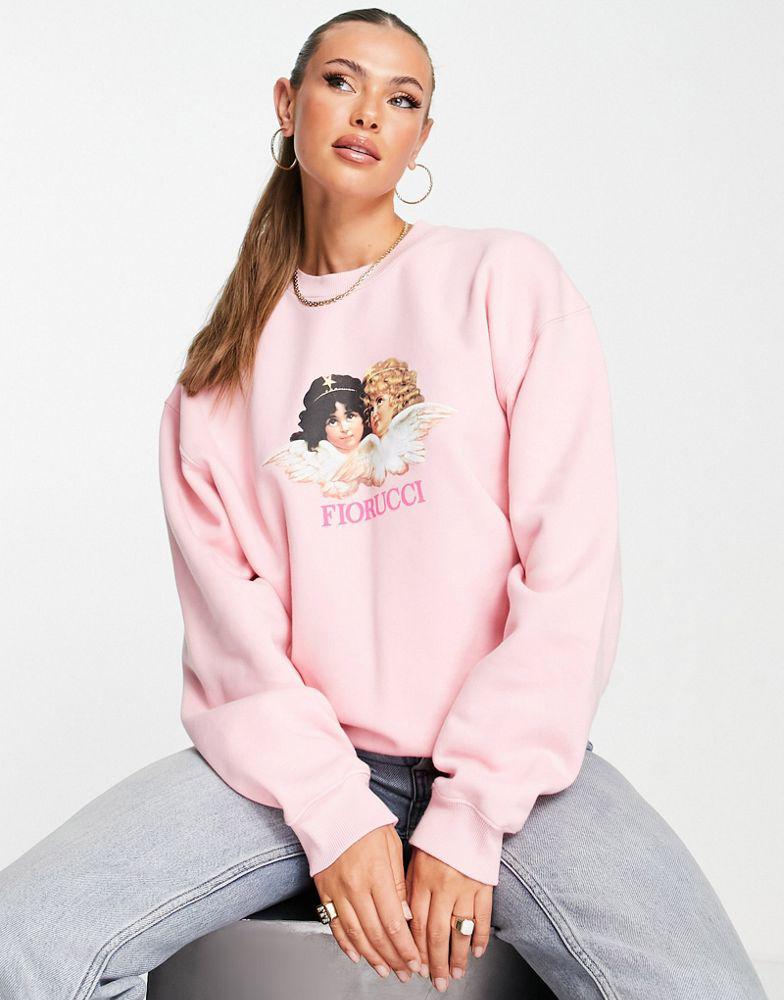 Fiorucci vintage angels sweatshirt in pale pink商品第1张图片规格展示