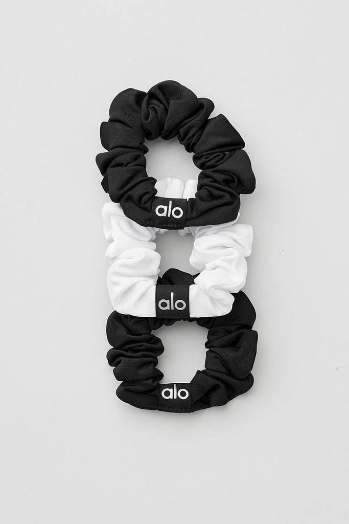 商品Alo|Fresh Mini Scrunchie (3-Pack) - Black/White,价格¥233,第1张图片