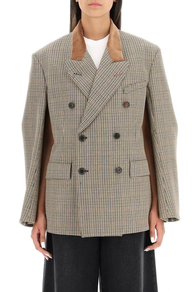 商品MAISON MARGIELA|Maison margiela houndstooth cape-jacket,价格¥7043,第2张图片详细描述