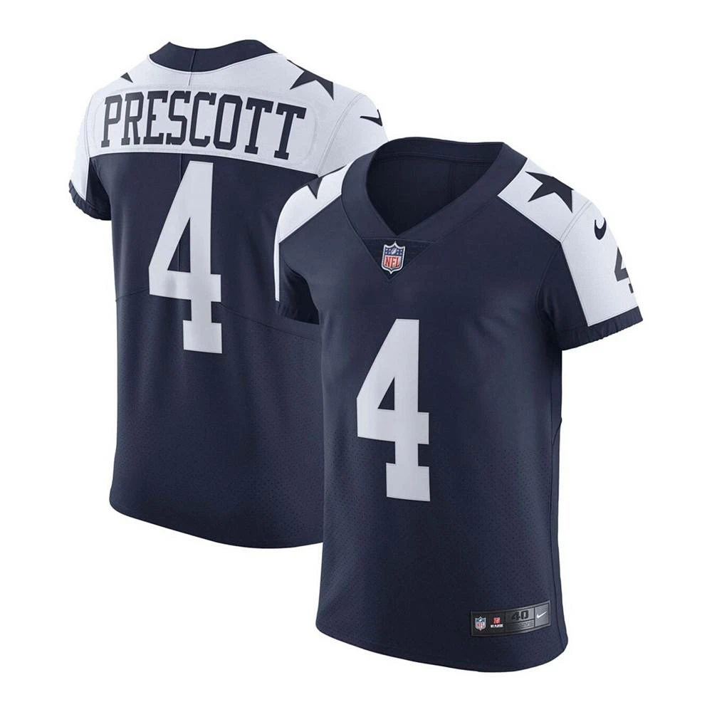 商品NIKE|Men's Dak Prescott Navy Dallas Cowboys Alternate Vapor Elite Player Jersey,价格¥2076,第1张图片