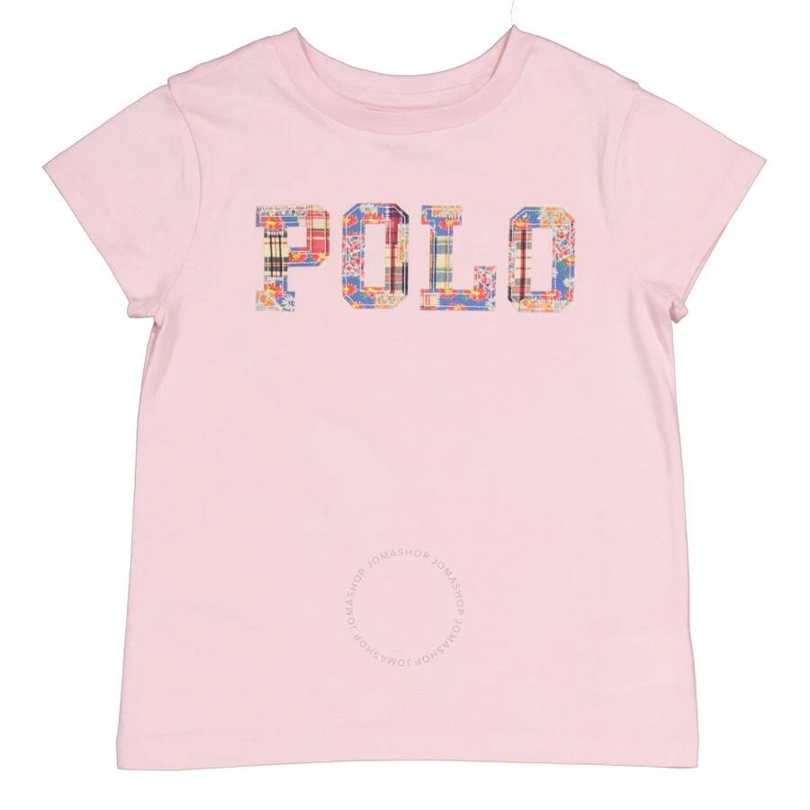 商品Ralph Lauren|Girls Hint Of Pink Polo Logo Cotton T-Shirt,价格¥365,第1张图片