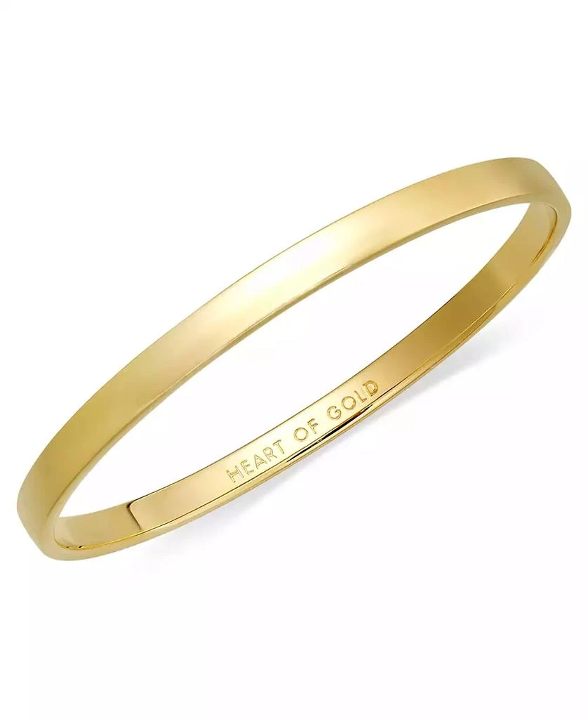 商品Kate Spade|Bracelet, 12k Gold-Plated Heart of Gold Idiom Bangle Bracelet,价格¥367,第1张图片