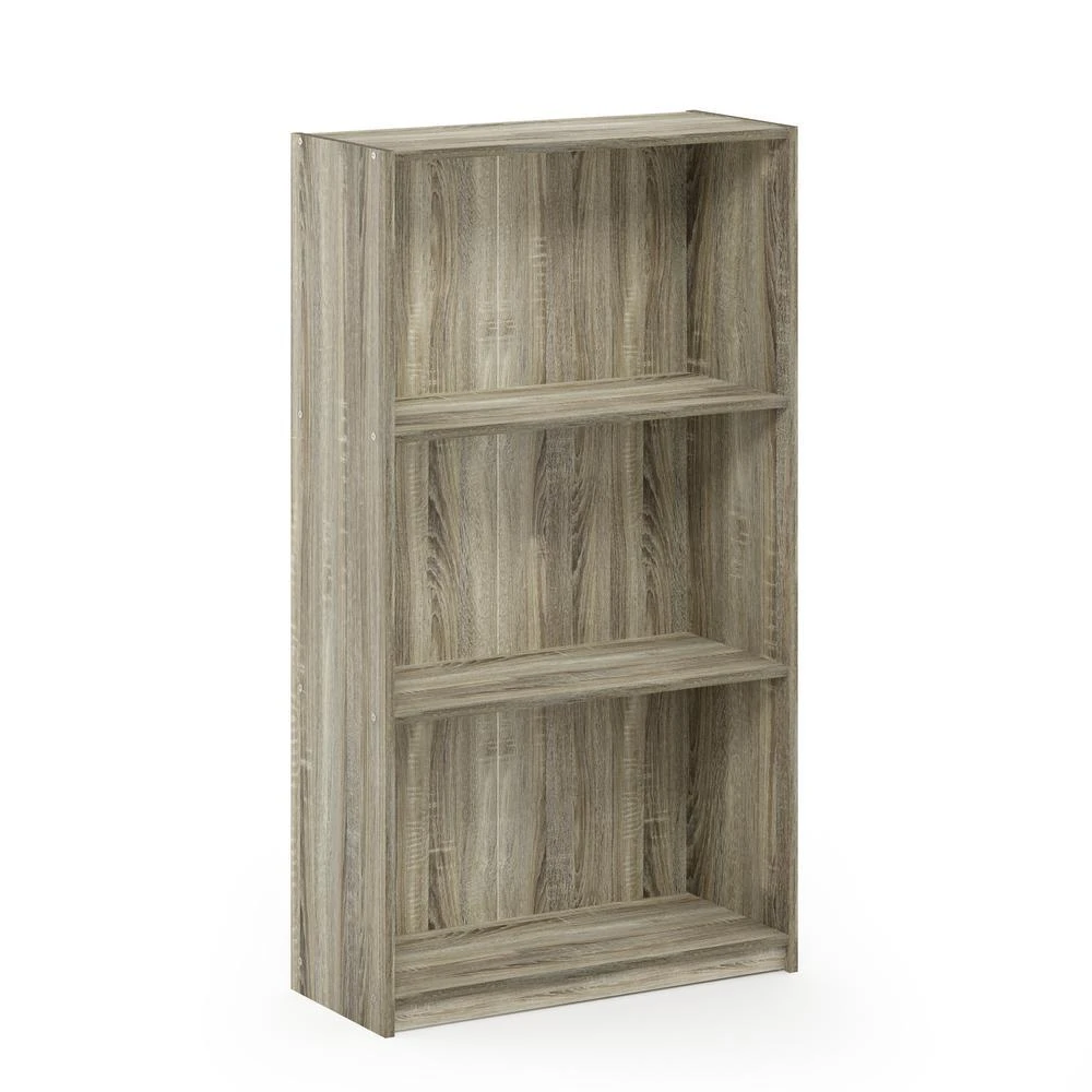 商品Furinno|99736 Basic 3-Tier Bookcase Storage Shelves, Sonoma Oak,价格¥537,第1张图片