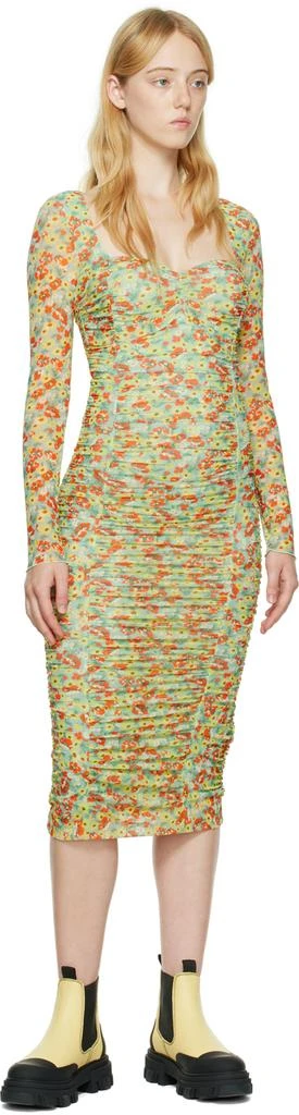 商品Ganni|Green Floral Midi Dress,价格¥1214,第4张图片详细描述