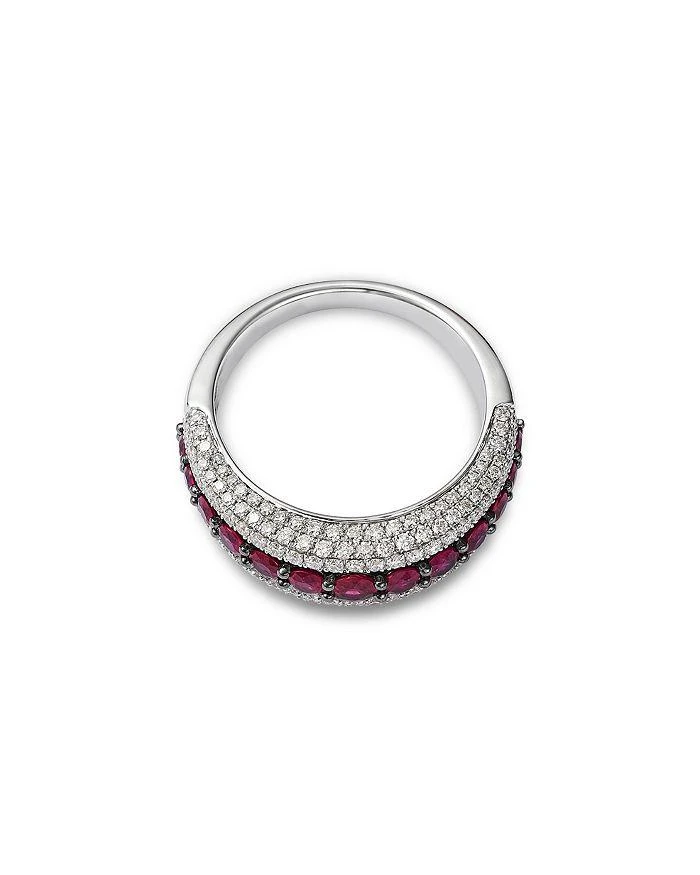 商品Bloomingdale's Fine Collection|Ruby & Diamond Multi-Row Ring in 14K White Gold,价格¥33276,第3张图片详细描述