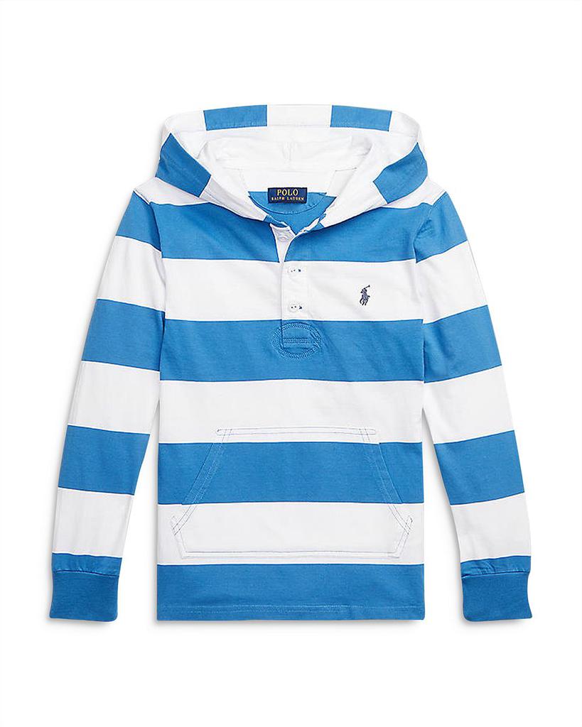 Polo Ralph Lauren | Boys' Striped Jersey Hooded Rugby Shirt - Little Kid, Big Kid 360.77元 商品图片