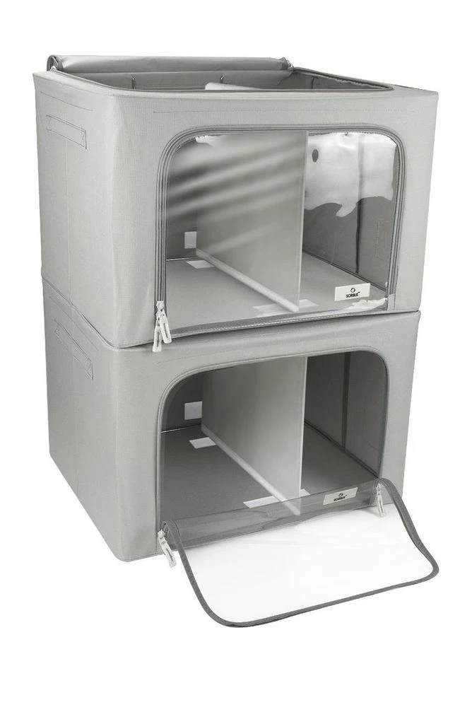 商品SORBUS|Storage Bin Set with Divided Interior - Clear,价格¥261,第3张图片详细描述