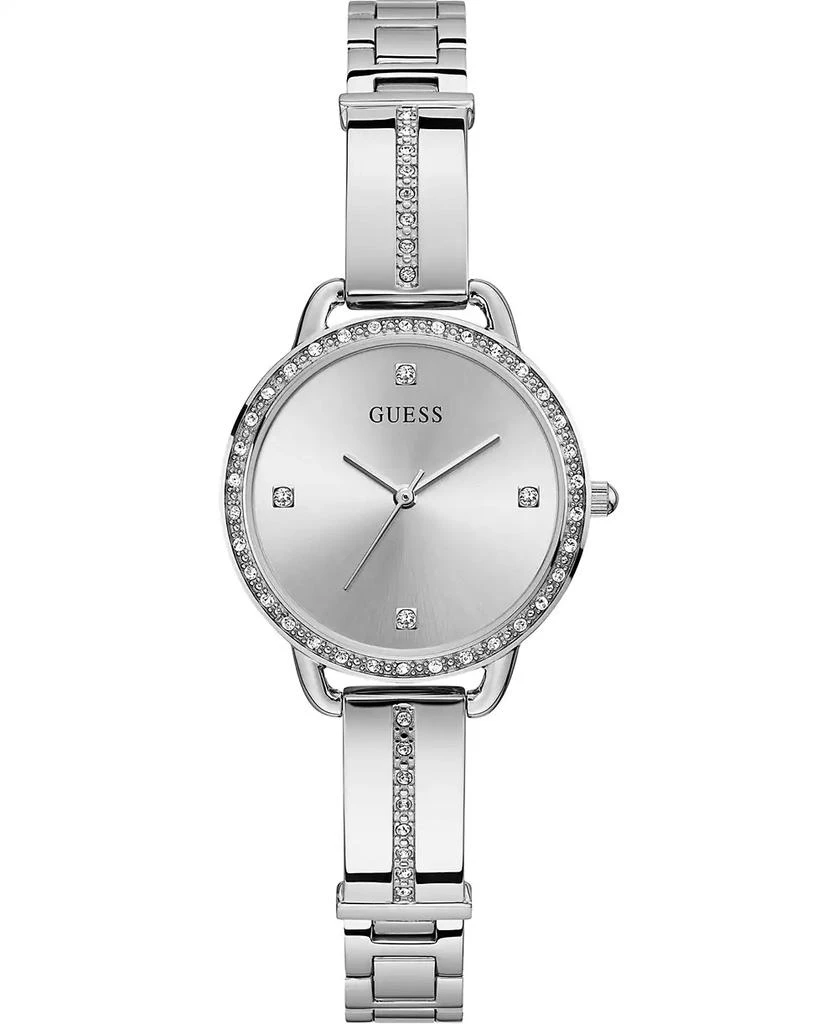 商品GUESS|Women's Stainless Steel Semi-Bangle Bracelet Watch 30mm,价格¥632,第1张图片