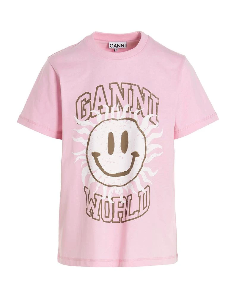 商品Ganni|'Smiley Ganni World’ T-shirt,价格¥496,第1张图片