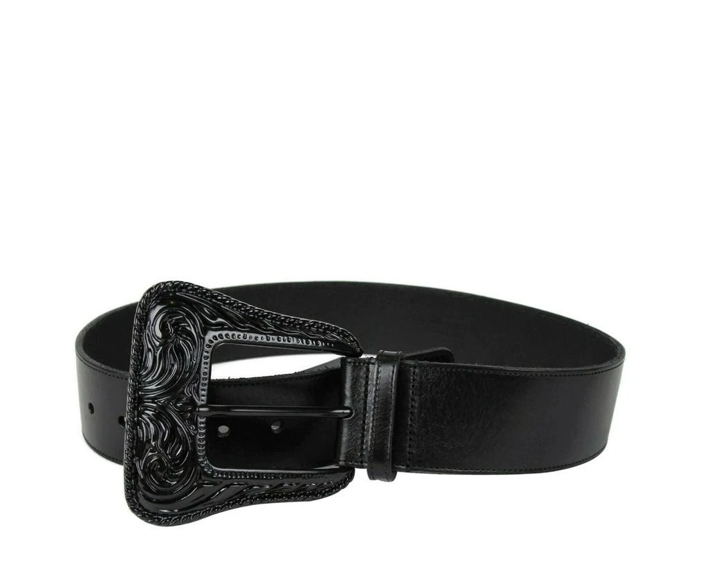 商品Yves Saint Laurent|Saint Laurent Women's Black Leather Corset Western Belt 439728 1000 (75 / 30),价格¥3730,第1张图片