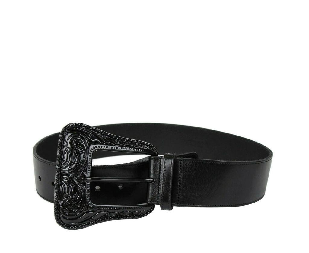 商品Yves Saint Laurent|Saint Laurent Women's Black Leather Corset Western Belt 439728 1000 (75 / 30),价格¥3956,第1张图片