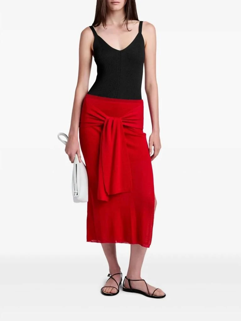 商品Proenza Schouler|Phelan Knit Skirt In Dark Poppy,价格¥1728,第1张图片