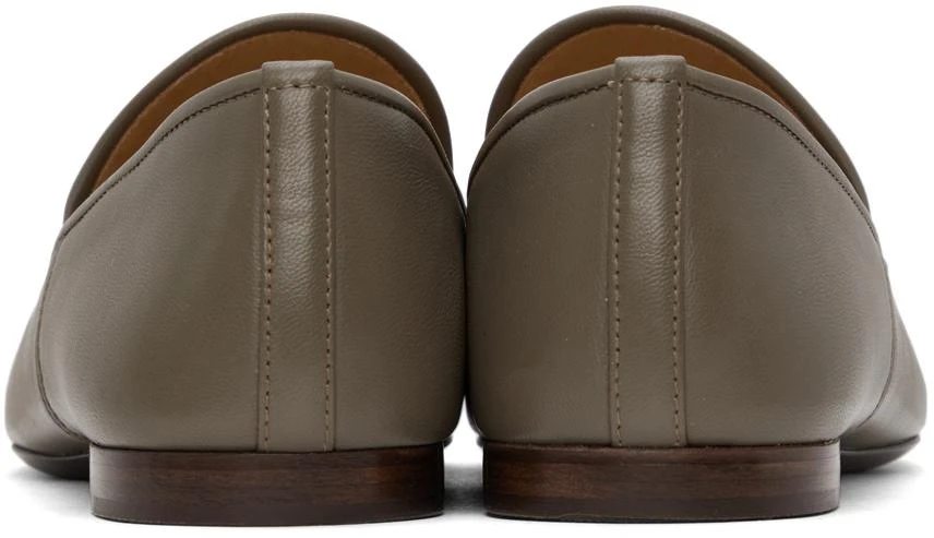 商品Lemaire|Taupe Leather Soft Loafers,价格¥1560,第4张图片详细描述