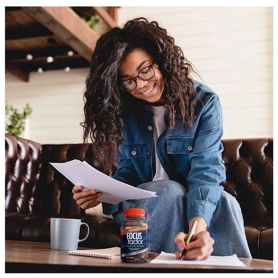 商品Focus Factor|Nootropic Brain Performance Gummies for Memory and Focus Orange, Raspberry, Grape,价格¥223,第4张图片详细描述