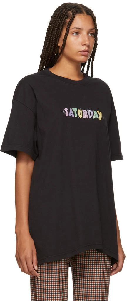 商品Vetements|Black 'Saturday' Weekday T-Shirt,价格¥702,第2张图片详细描述