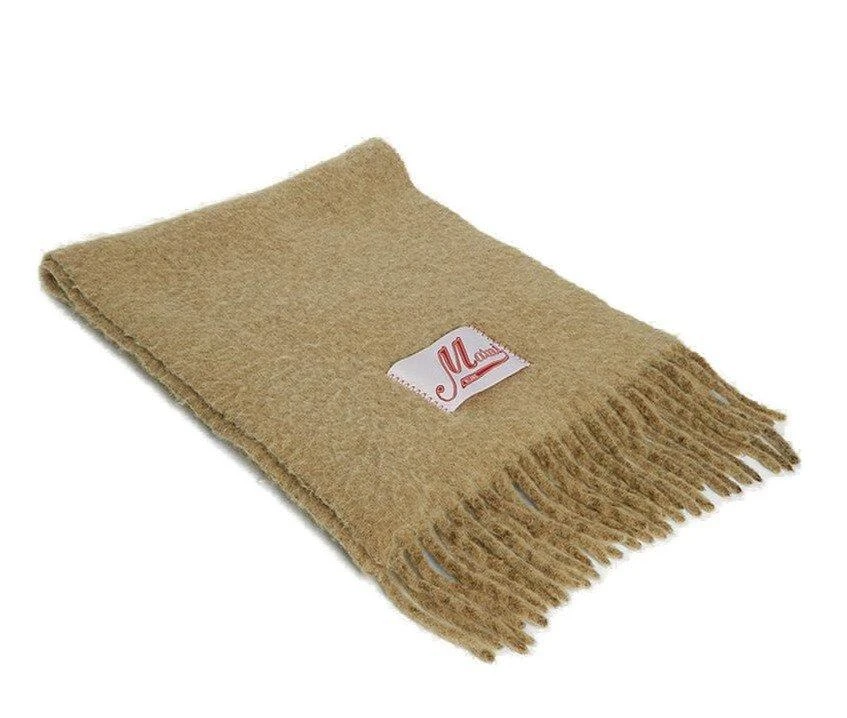 商品Marni|Marni Logo Patch Fringed Scarf,价格¥2682,第1张图片