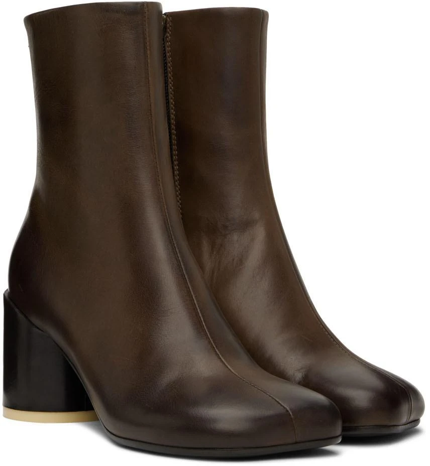 商品MAISON MARGIELA|Brown Anatomic Ankle Boots,价格¥1847,第4张图片详细描述