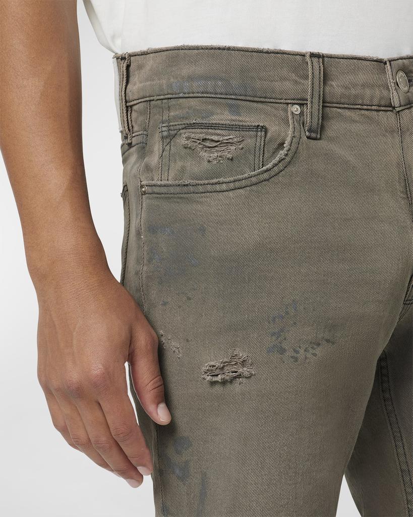 Men's Jack Distressed Flare Jeans商品第5张图片规格展示