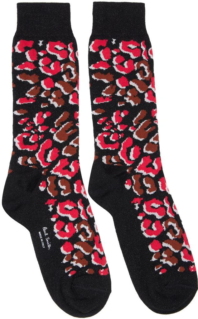 商品Paul Smith|Two-Pack Black & Gray Leopard Socks,价格¥153,第4张图片详细描述