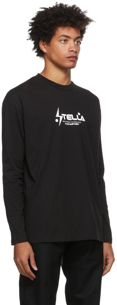 商品Stella McCartney|Black Graphic Logo T-Shirt,价格¥758,第4张图片详细描述
