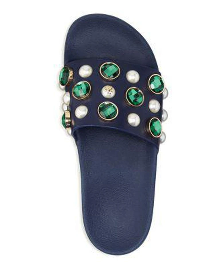 商品Tory Burch|Women's Vail Embellished Pool Slide Sandals,价格¥1682,第3张图片详细描述