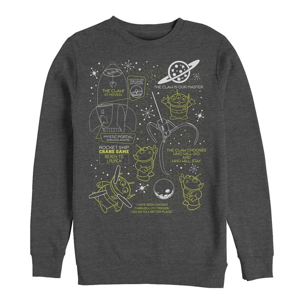 商品Disney|Disney Pixar Men's Toy Story Aliens Claw Master Map, Crewneck Fleece,价格¥339,第1张图片