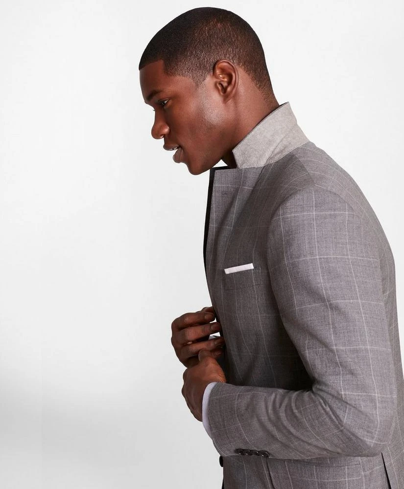 商品Brooks Brothers|Brooks Brothers Regent-Fit Windowpane Wool Suit Jacket,价格¥1197,第3张图片详细描述