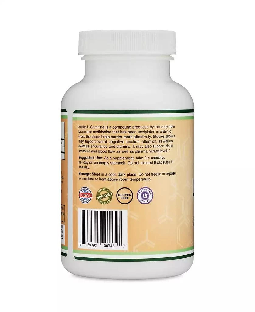 商品Double Wood Supplements|Acetyl L-Carnitine- 150 capsules, 1000 mg servings,价格¥149,第2张图片详细描述