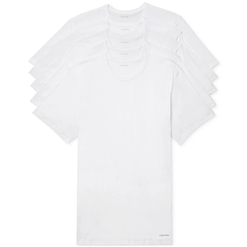 商品Calvin Klein|Men's 5-Pk. Cotton Classics Crew Neck Slim Fit Undershirts,价格¥189,第1张图片