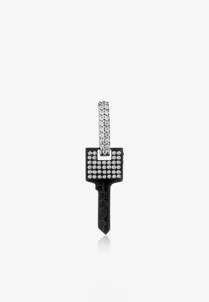 商品EÉRA|Special Order - Small Key Single Earring in 18-karat Black Gold with Diamonds,价格¥21868,第1张图片