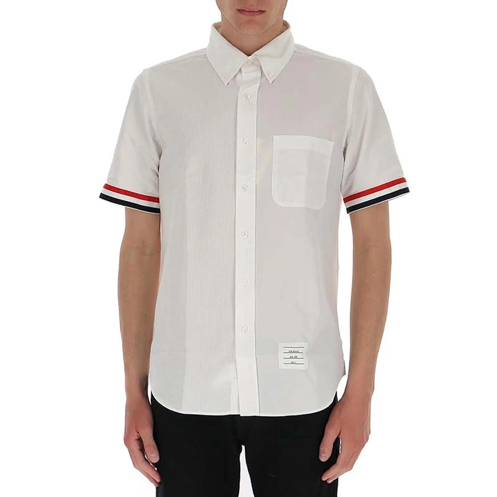 商品Thom Browne|THOM BROWNE 男士白色衬衫 MWS252F-00572-100,价格¥2718,第1张图片