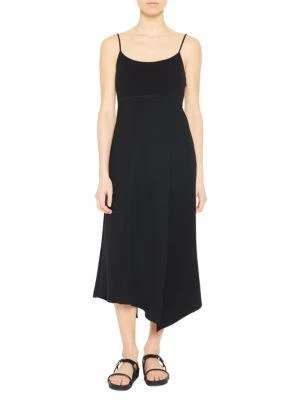 商品Theory|Flared Crepe Slip Midi Dress,价格¥1549,第3张图片详细描述