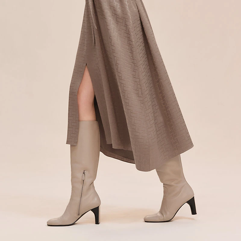 商品Hermes|Hermes/爱马仕 女士灰色真丝连衣裙,价格¥30311,第6张图片详细描述