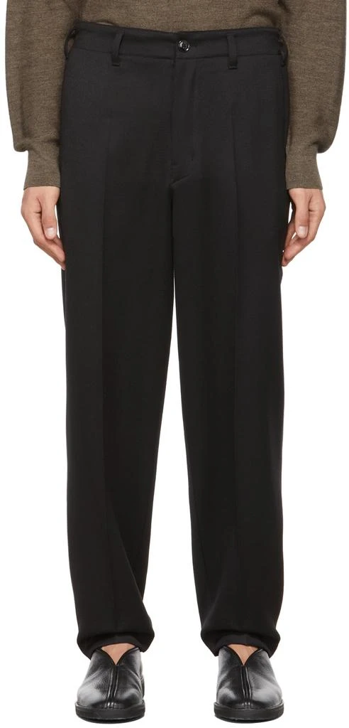商品Lemaire|Black Tapered Trousers,价格¥2335,第1张图片