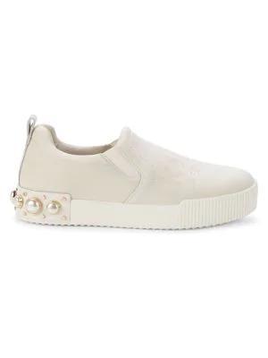 商品Karl Lagerfeld Paris|Evy Faux Pearl Slip-On Sneakers,价格¥484,第1张图片