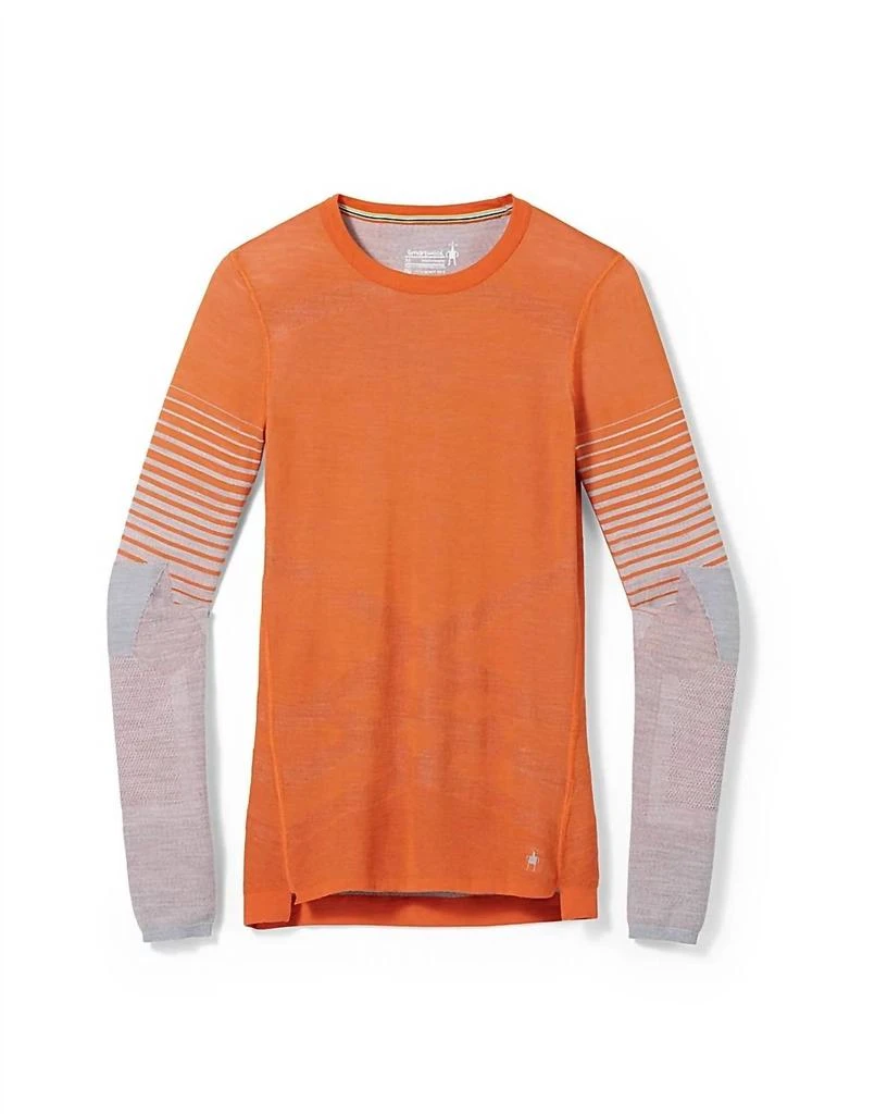 商品SmartWool|Intraknit Thermal Merino Base Layer Pattern Crew in Orange Rust Heather,价格¥794,第3张图片详细描述