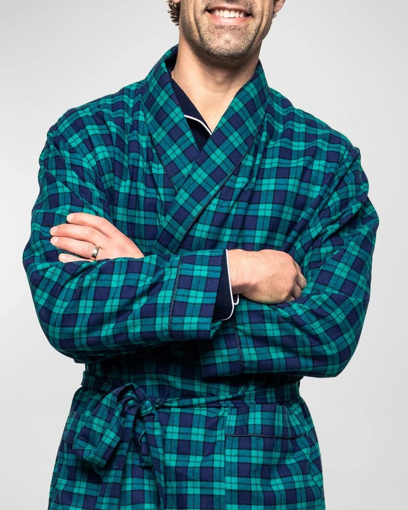 商品Petite Plume|Men's Highland Tartan Cotton Robe,价格¥731,第3张图片详细描述
