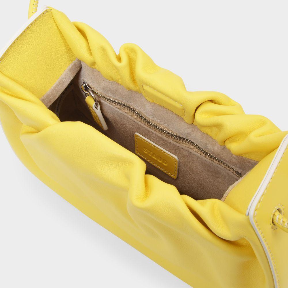 商品Staud|Kiki Bag in Yellow Leather,价格¥2959,第6张图片详细描述