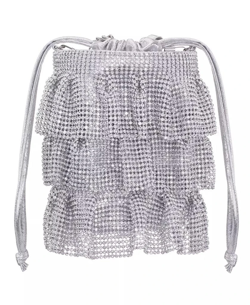 商品Nina|4 Tired Crystal Mesh Pouch Bag,价格¥436,第3张图片详细描述