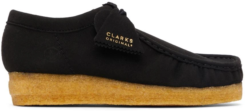 商品Clarks|Black Vegan Wallabee Derbys,价格¥663,第1张图片