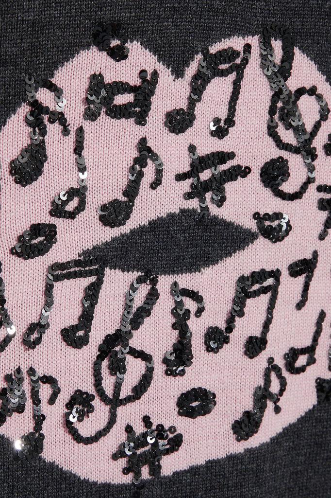 商品MARKUS LUPFER|Mia sequin-embellished intarsia merino wool sweater,价格¥1859,第4张图片详细描述