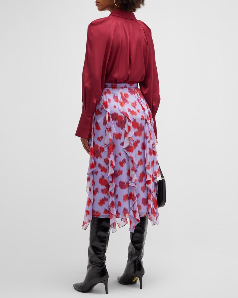 Chelsie Draped Raglan-Sleeve Blouse商品第4张图片规格展示