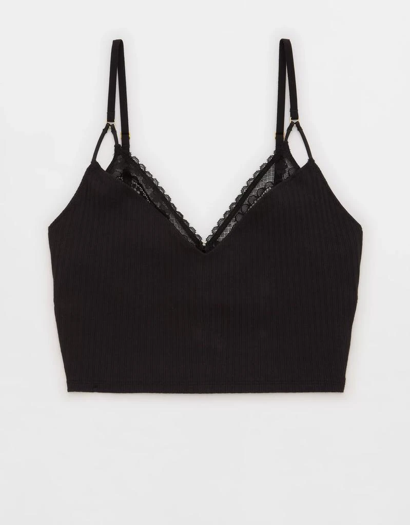 商品Aerie|Aerie Ribbed Lace Bra Top,价格¥151,第3张图片详细描述