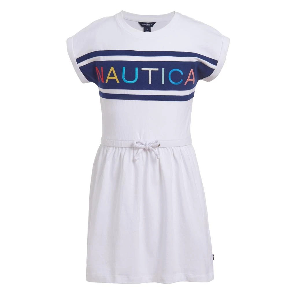商品Nautica|Nautica Little Girls' Logo Graphic Dress (4-6X),价格¥82,第1张图片