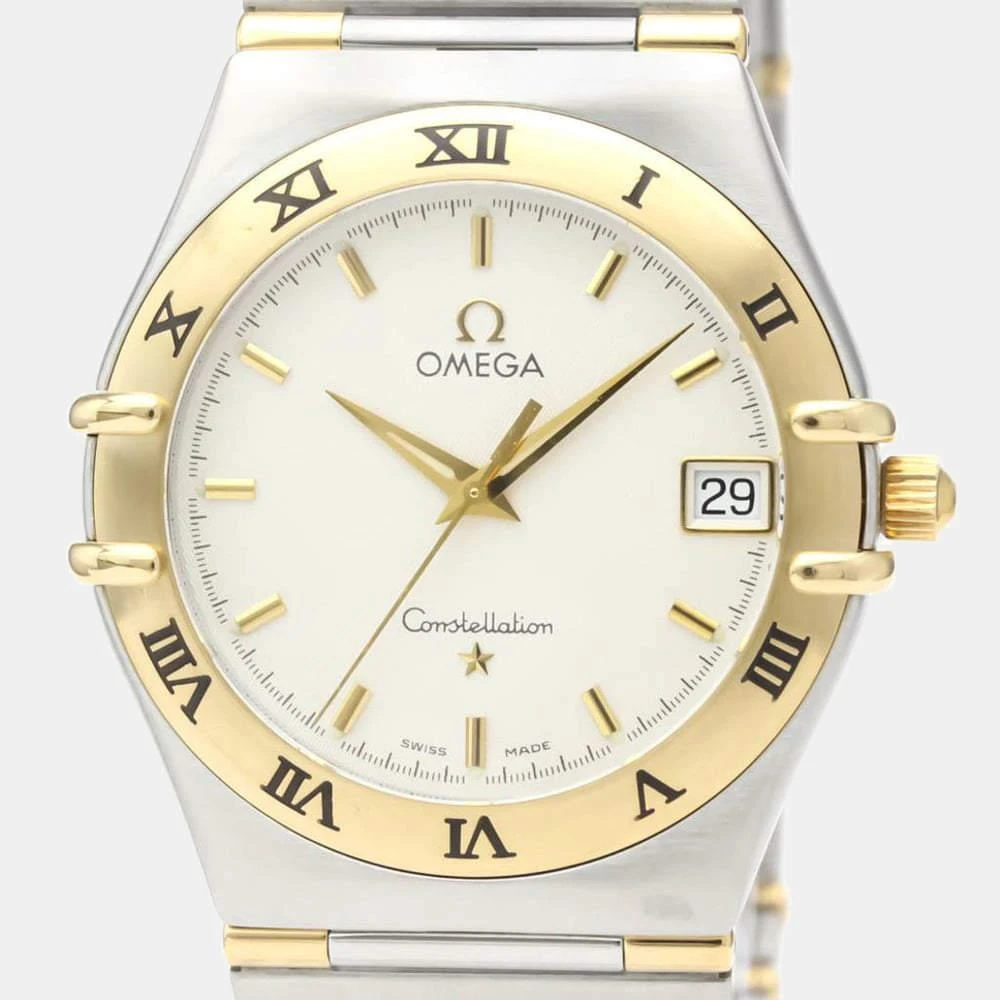 商品[二手商品] Omega|Omega Silver 18k Yellow Gold And Stainless Steel Constellation 1312.30 Quartz Men's Wristwatch 33 mm,价格¥6550,第2张图片详细描述